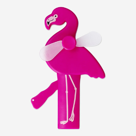 Handheld fan - Pink flamingo