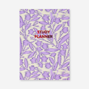 A5 floral study planner from Flying Tiger Copenhagen with colorful floral cover, designed for organizing school and office tasks.
