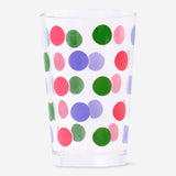 Clear 220ml drinking glass with dotted design from Flying Tiger Copenhagen, perfect for kitchen use.