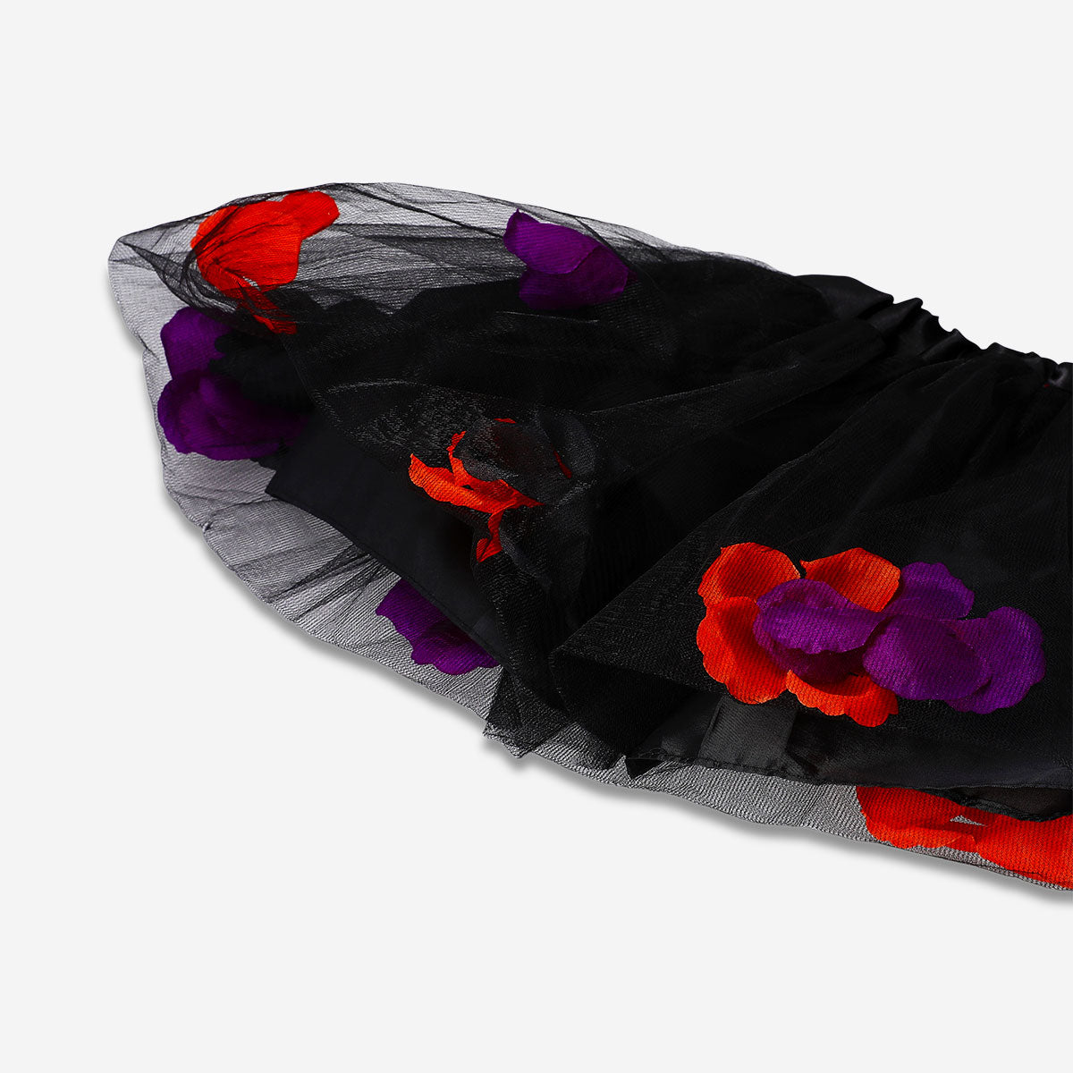 Kids' tulle flower skirt for parties by Flying Tiger Copenhagen, featuring a delicate floral design and layered tulle fabric.