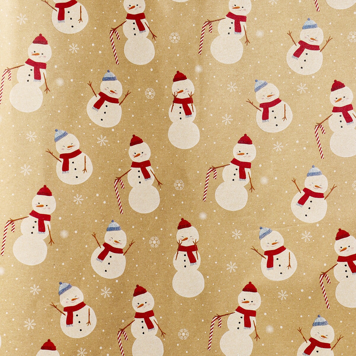 500 cm craft wrapping paper - Big snowmen motif Office Flying Tiger Copenhagen 