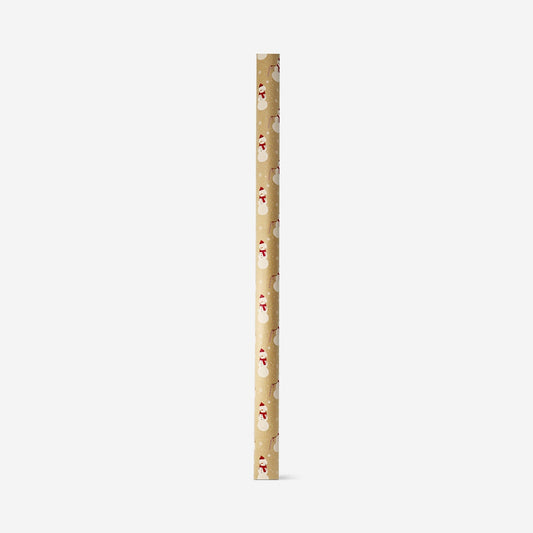 500 cm craft wrapping paper - Big snowmen motif