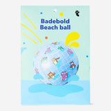 Blue inflatable beach ball toy from Flying Tiger Copenhagen, 30 cm diameter, with colorful patterns for outdoor fun.