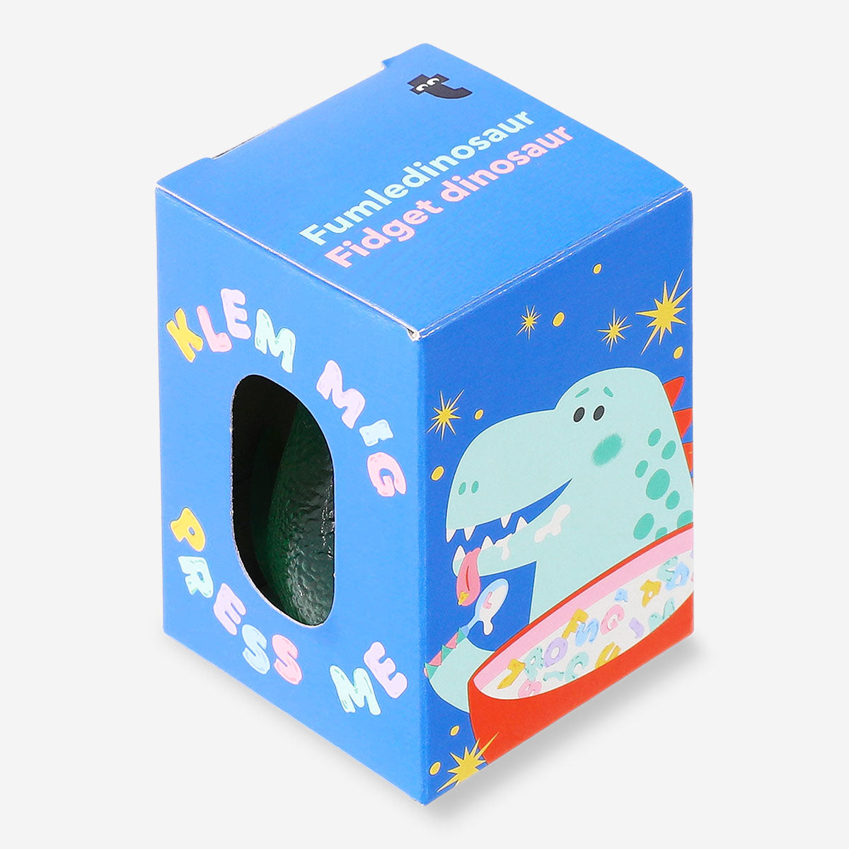 Green Flying Tiger Copenhagen fidget dinosaur gadget with detailed dinosaur shape and textured surface for sensory play and stress relief.
