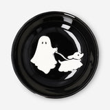 Kitchen bowl from Flying Tiger Copenhagen with a debossed ghost print, 14 cm diameter, ideal for spooky-themed tableware.