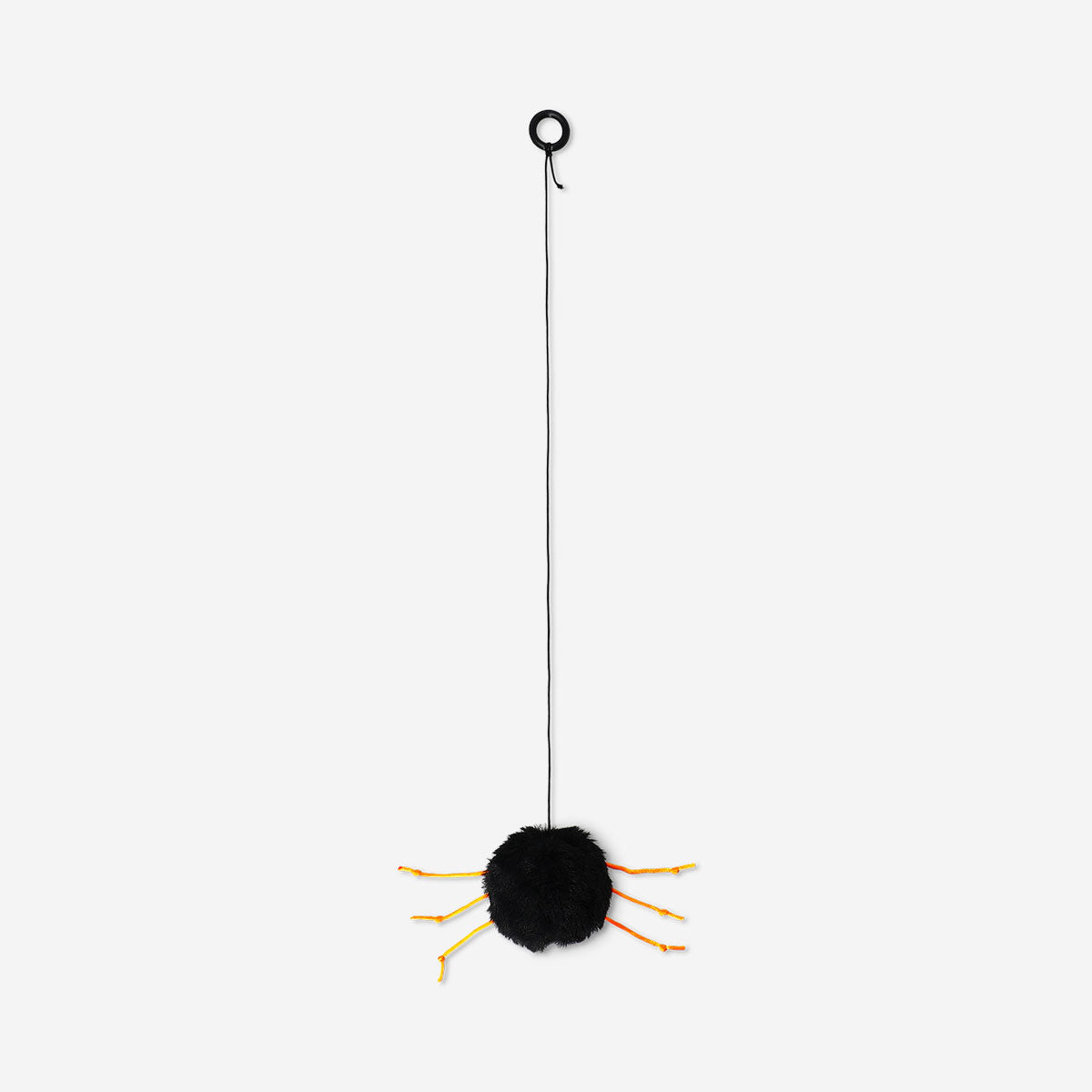 Flying Tiger Copenhagen pet toy spider on a string for cats, featuring a realistic spider design for playful entertainment.