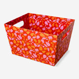 Flying Tiger Copenhagen paper storage basket, 21x25 cm, with woven design, ideal for organizing papers and small household items in a home.