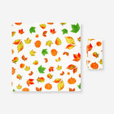 Set of two autumnal fabric napkins from Flying Tiger Copenhagen, featuring warm seasonal patterns for home decor.