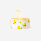 LED tealights with lemon print - 4 pcs