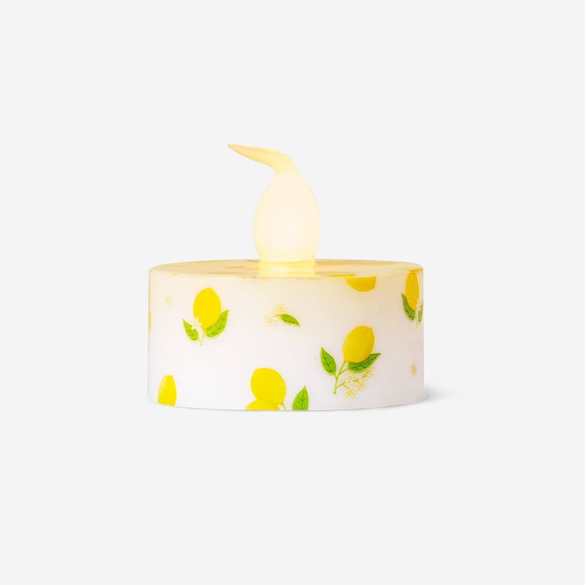 LED tealights with lemon print - 4 pcs