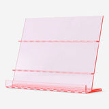 Clear cosmetic organizer for makeup brushes by Flying Tiger Copenhagen, 6x14x18 cm, with compartments for beauty tools.