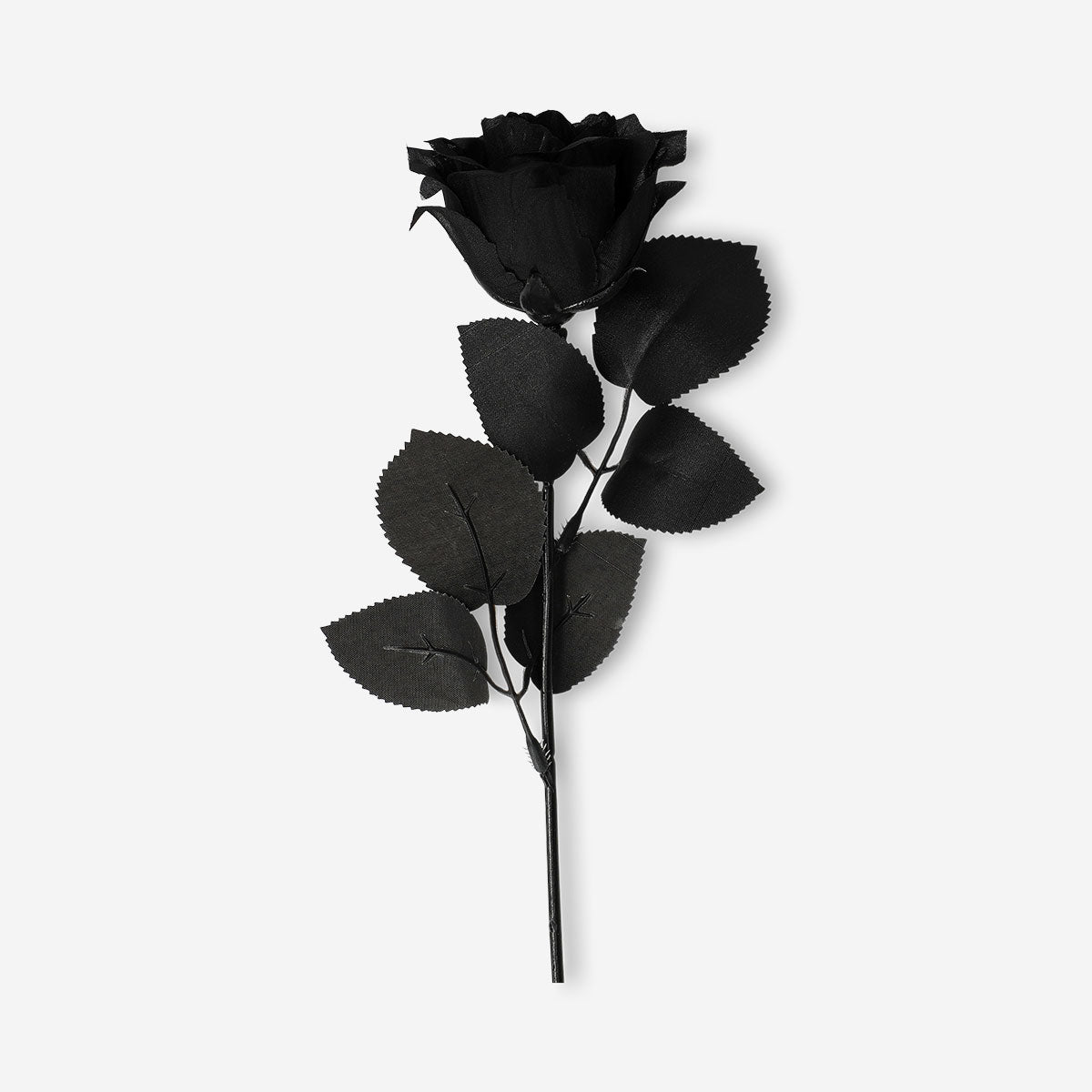 Black decorative flower resembling a rose, perfect for home decor from Flying Tiger Copenhagen.