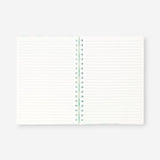 B5 lined notebook with green chequered cover