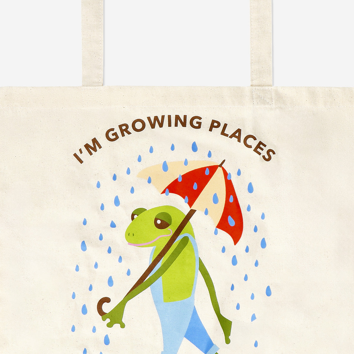 Tote bag with frog motif
