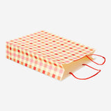 Office gift bag with check pattern, 25x33 cm, from Flying Tiger Copenhagen, featuring a stylish black and white check design.