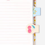 Set of four floral magnetic bookmarks from Flying Tiger Copenhagen, perfect for marking pages in office or reading materials.