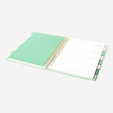 Green Flying Tiger Copenhagen study planner for 2026-2027 with office design, featuring tabs and calendar pages for organizing study schedules.