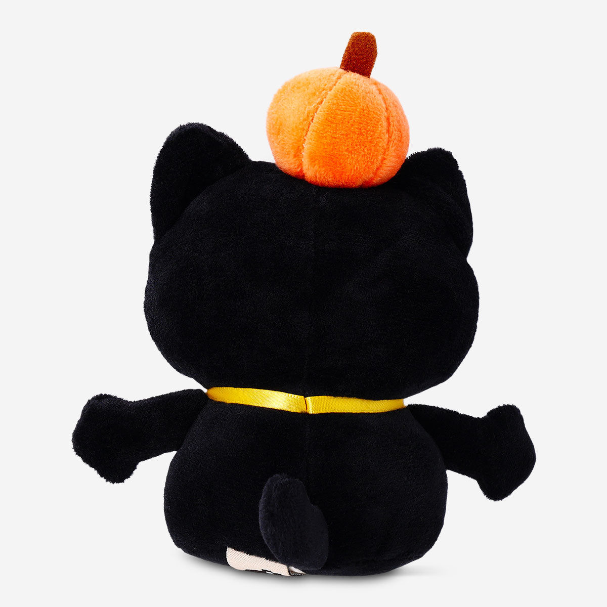 Flying Tiger Copenhagen plush toy featuring a black cat with a pumpkin design, soft and cuddly for children.