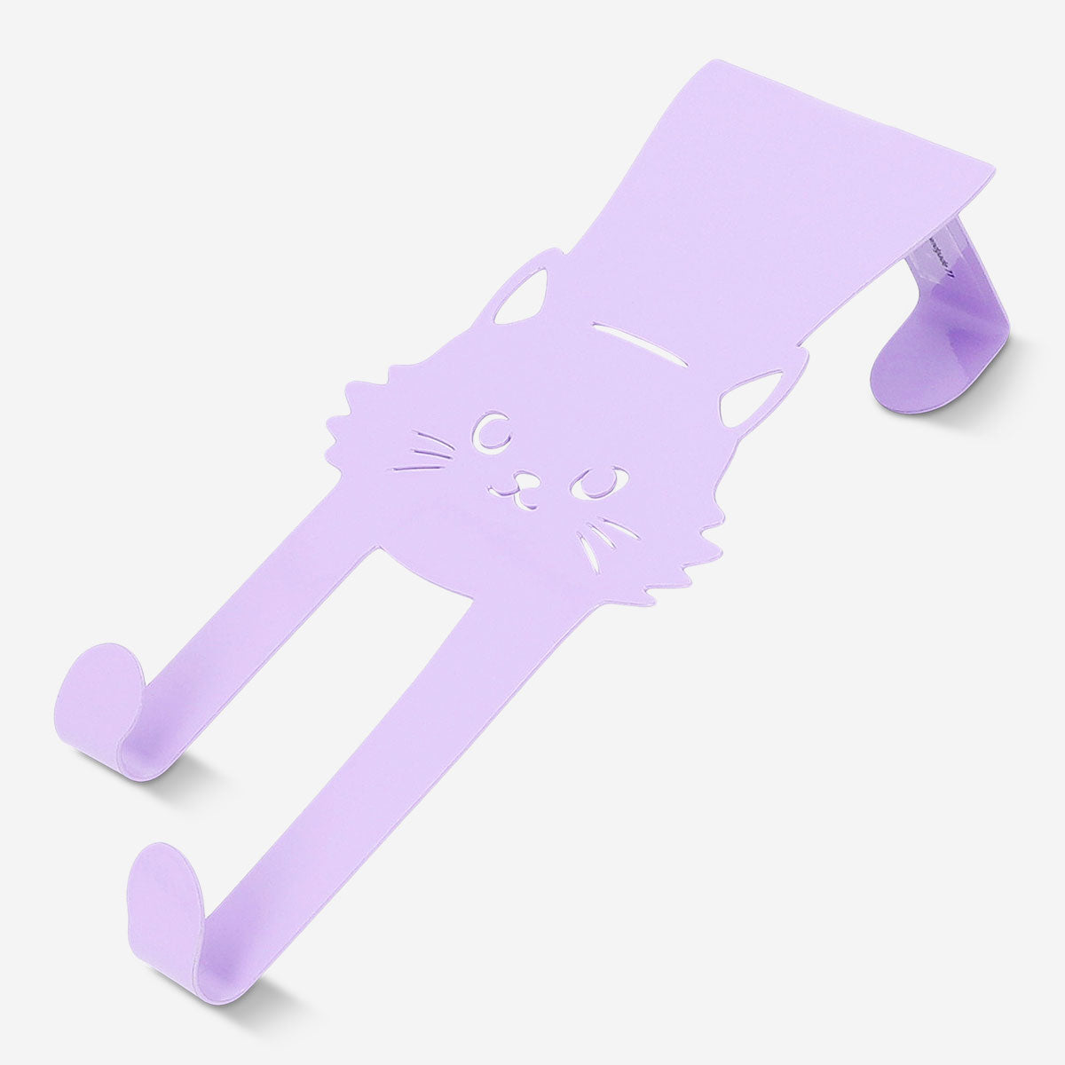 Purple cat-shaped door hook from Flying Tiger Copenhagen, ideal for hanging items on the door in a home.