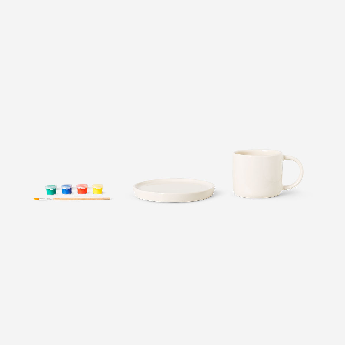 DIY mug with saucer by Flying Tiger Copenhagen, 280 ml ceramic cup showcasing a creative hobby-themed design.