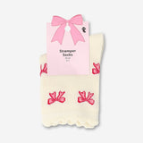 Textile socks with bows in size 39/41 from Flying Tiger Copenhagen, featuring a colorful, playful design.