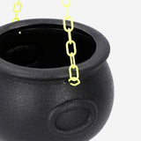 Flying Tiger Copenhagen witch's cauldron trick or treat basket for Halloween party, featuring a spooky, decorated witch's cauldron design