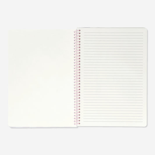 A4 notebook with pink checkered plastic cover
