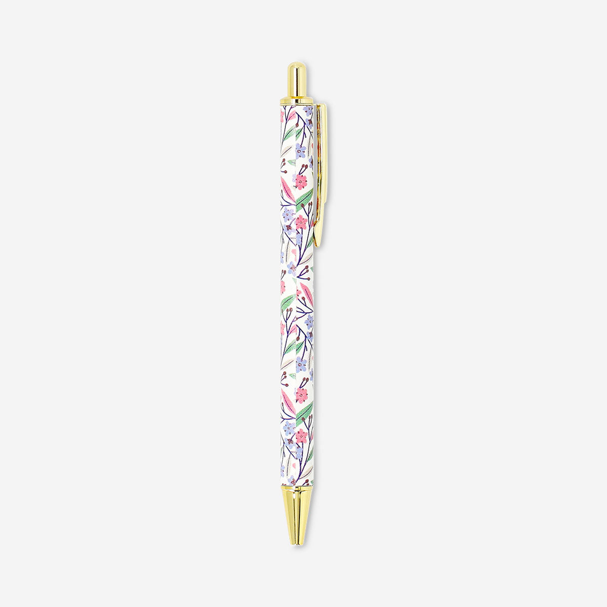 Flying Tiger Copenhagen ballpoint pen with a colorful flower design, ideal for office use and everyday writing tasks.