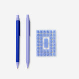 Two Flying Tiger Copenhagen office ballpoint pens with letter designs, featuring colorful ink and comfortable grip.