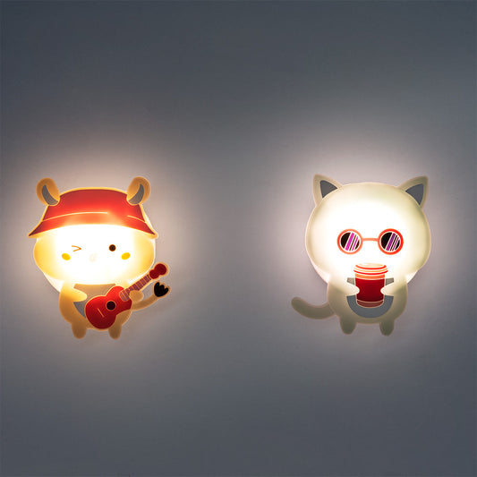 Apliques acogedores de animales - 2 uds.