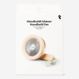 Handheld fan with strap - Beige and silver
