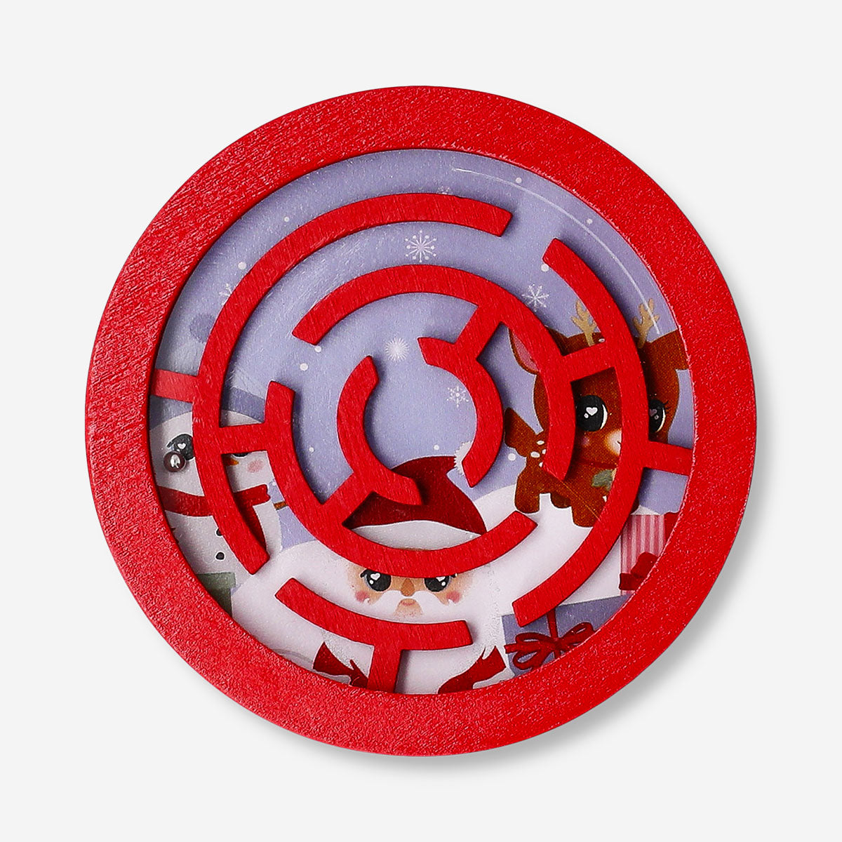 Flying Tiger Copenhagen 2-in-1 tilt game with colorful wooden design and moving parts for interactive fun.