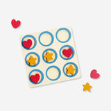 Flying Tiger Copenhagen Tick-Tack-Toe game with colorful wooden pieces and game board for fun family play