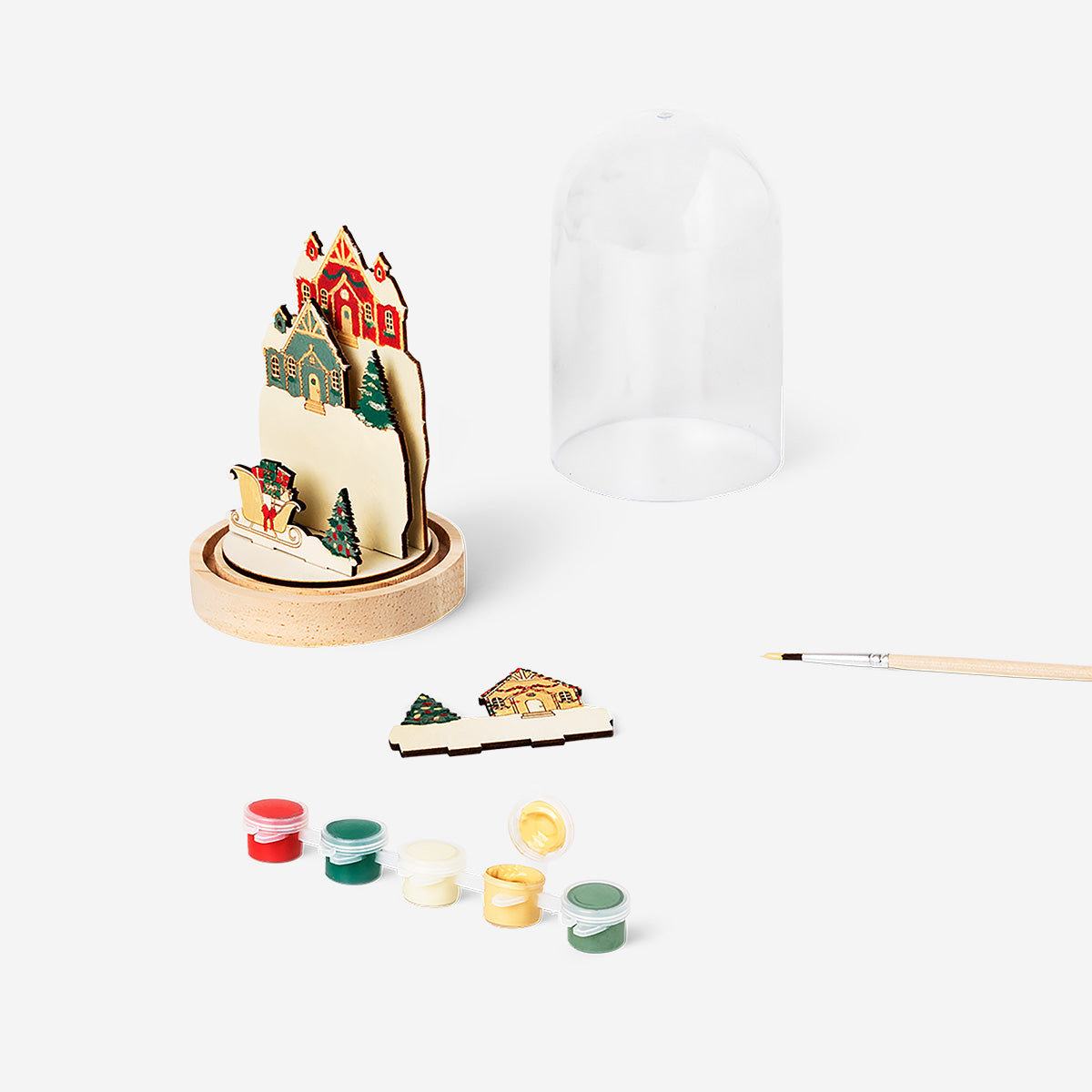 DIY snowglobe Christmas scene