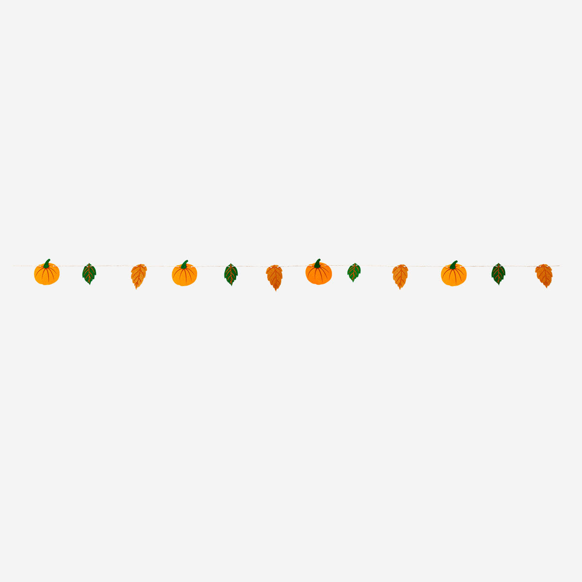 Felt garland with pumpkins for party decor, 300 cm long, from Flying Tiger Copenhagen, featuring autumn-themed pumpkin designs.