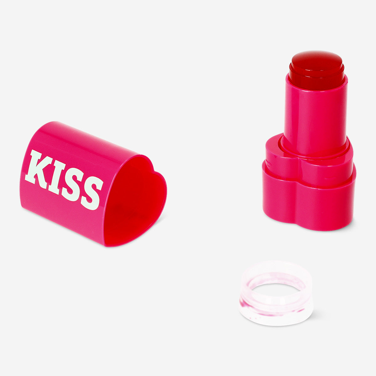 Flying Tiger Copenhagen pink jelly blush stick for personal care, showing the smooth, pink makeup product in its packaging.