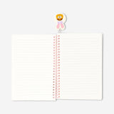 A5 Monster Candy notebook with charm, featuring colorful monster illustrations and a decorative charm attached, ideal for office use.