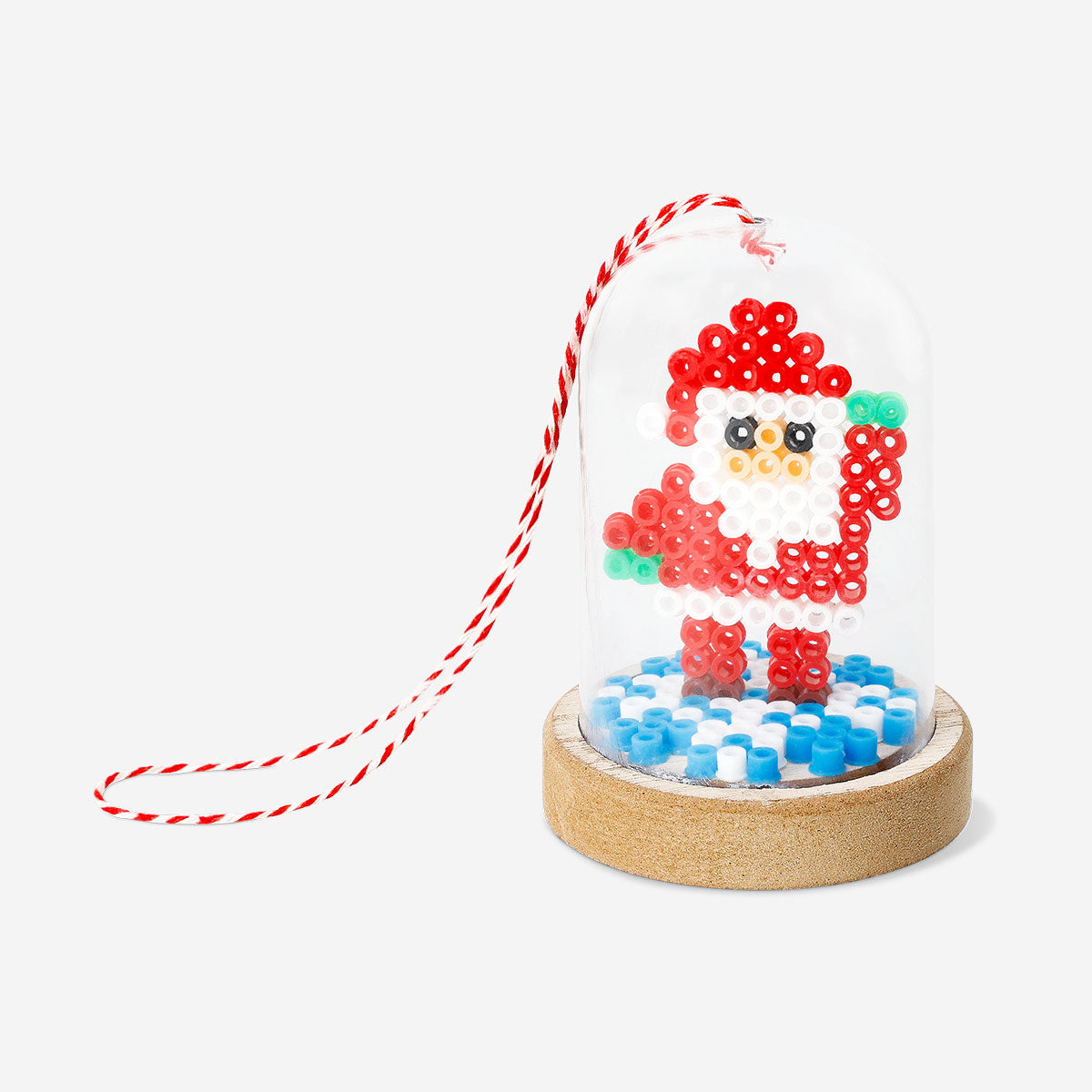 Colorful DIY ironing beads ornament for crafting hobbies, featuring small interlocking beads in an organized display.