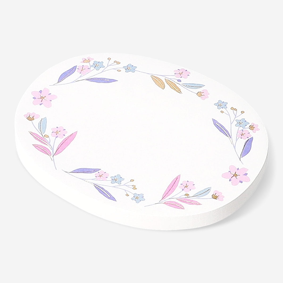 Floral sticky memos with gold detail from Flying Tiger Copenhagen, featuring colorful flower designs for office organization.