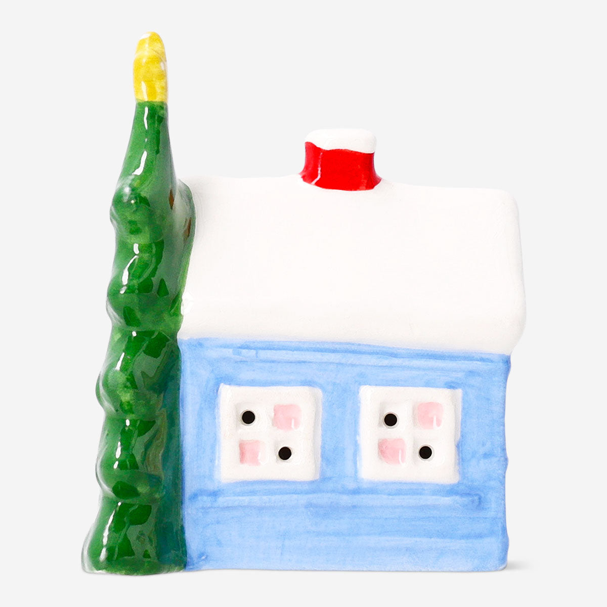 Medium ceramic house for LED light by Flying Tiger Copenhagen, decorative home accessory with a cozy, modern design.