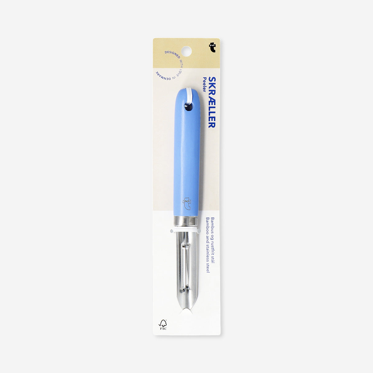 Flying Tiger Copenhagen Designer Collection potato peeler, 18 cm kitchen tool with ergonomic handle and stainless steel blade.