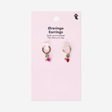 Gold hanging earrings - Cherries