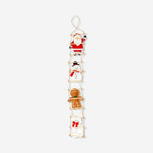 Flying Tiger Copenhagen Christmas character hanging ladder, 49 cm, festive home decor with colorful holiday characters.