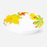 Flying Tiger Copenhagen 20cm autumn print ceramic bowl for kitchen use, featuring colorful autumn leaf design.