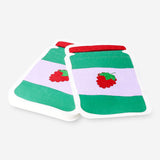 Set of 16 Flying Tiger Copenhagen jam jar-shaped party napkins with colorful printed design, ideal for festive gatherings.