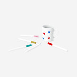 Set of 5 acrylic markers for ceramics and glass by Flying Tiger Copenhagen, ideal for hobby craft projects.