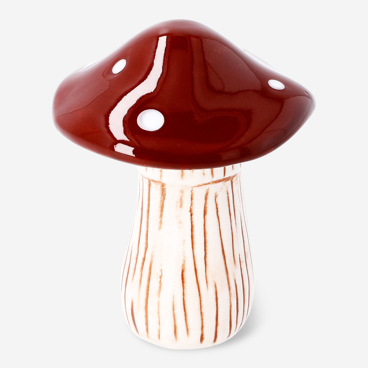 Colorful flying tiger mushroom decos from Flying Tiger Copenhagen, featuring whimsical mushroom shapes for home decor.