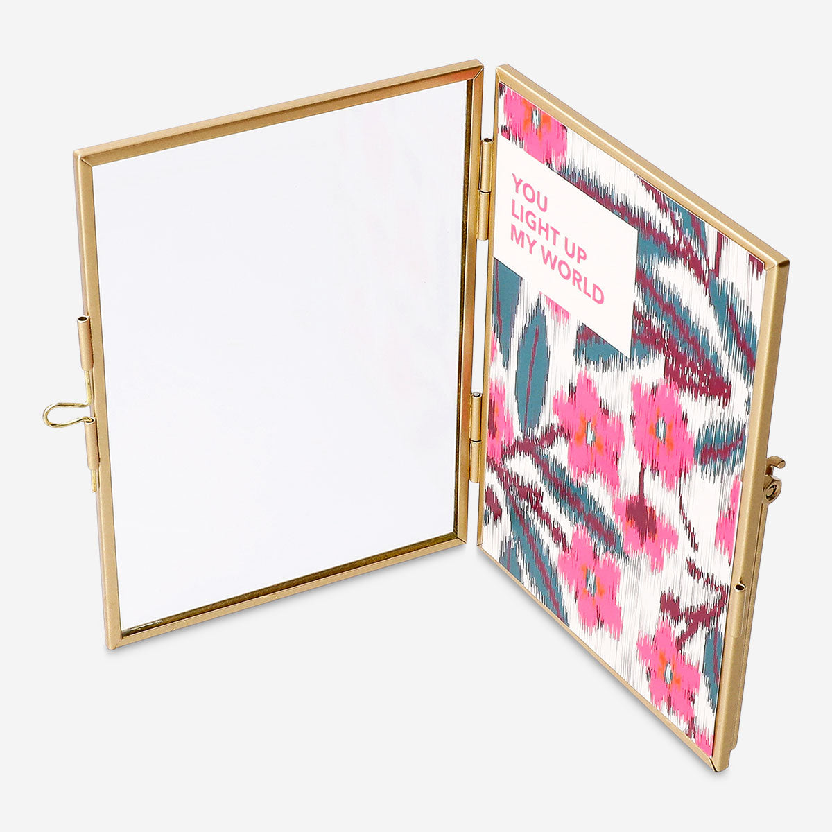 Gold 11x16 cm picture frame by Flying Tiger Copenhagen, showcasing a sleek, stylish home decor accessory.