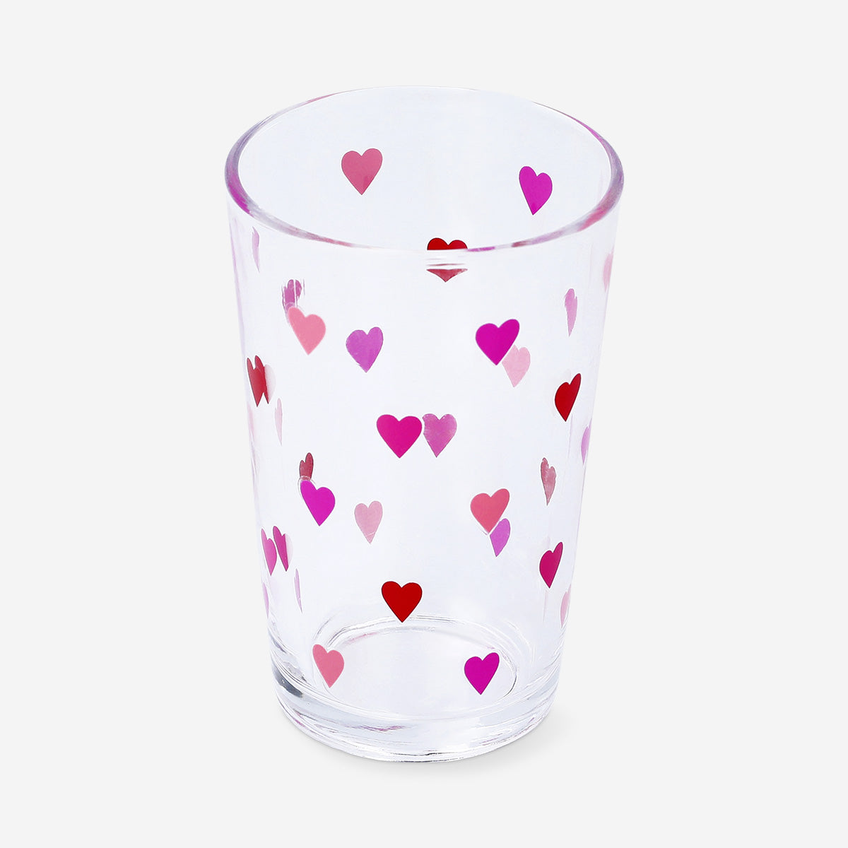 Drinking glass with small hearts - 220 ml