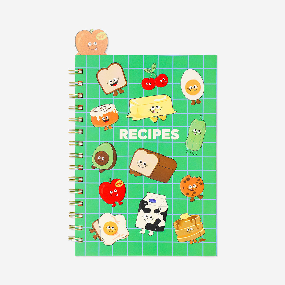 Kids' recipe book from Flying Tiger Copenhagen featuring colorful pages and playful illustrations for young cooks.